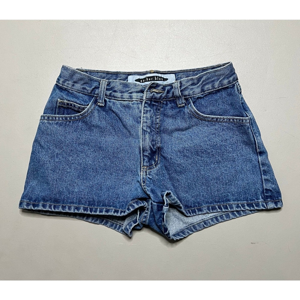Anchor Blue Denim Shorts‎ Womens 3 Blue 40514 Vintage High Rise 100% Cotton